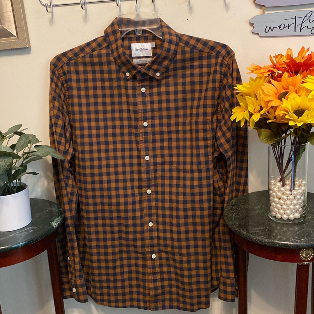 Goodfellow & Co Button Down Collar LS Slim Style Shirt Sz XL w/chest pocket.
